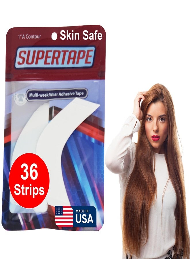 SUPERTAPE Contour A Lace Tape for Wigs Waterproof, Double Sided Hair Tape, Lace Front Wig Tape Double Sided Ultra Strong Hold, Double Sided Hair Tape Adhesive for Hairpieces – 36 Contours - Image 1